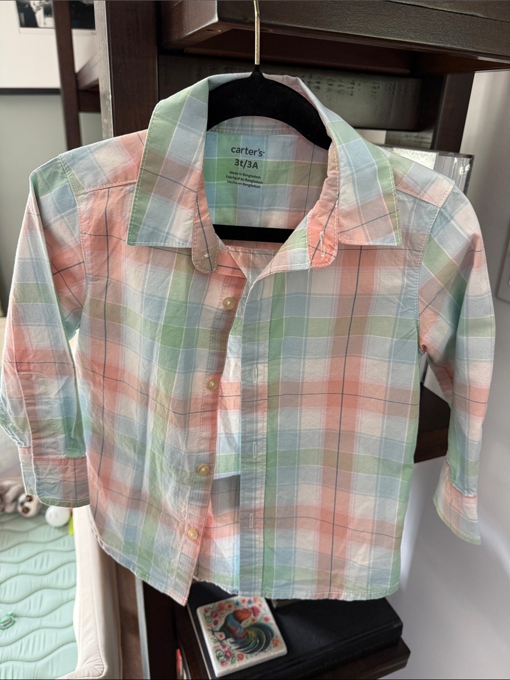 Carters plaid shirt 3t